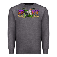 Charcoal Heather spooky babe halloween Premium Sweatshirt - NancyCooperArtShop