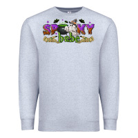 Heather Grey spooky babe halloween Premium Sweatshirt - NancyCooperArtShop
