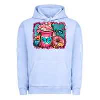 Pigment Grape Ice valentines day coffee cup and sweets Urban Hoodie - OliviaCreatesArt