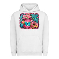 Pigment Lunar Rock valentines day coffee cup and sweets Urban Hoodie - OliviaCreatesArt