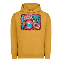 Pigment Peanut Butter valentines day coffee cup and sweets Urban Hoodie - OliviaCreatesArt