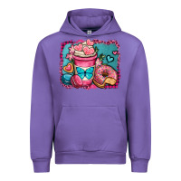 Tulip valentines day coffee cup and sweets Urban Hoodie - OliviaCreatesArt