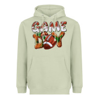 Matcha Game day leopard Football Heavyweight Hoodie - NancyCooperArtShop