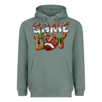 Sage Game day leopard Football Heavyweight Hoodie - NancyCooperArtShop