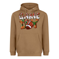 Toasted Coconut Game day leopard Football Heavyweight Hoodie - NancyCooperArtShop