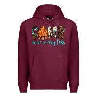 Burgundy camp more worry less Premium Hoodie - JahusDesignShop