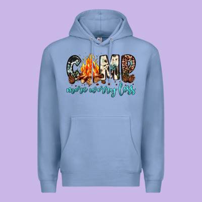 Camp More Worry Less Premium Hoodie Designed By Jahusdesignshop