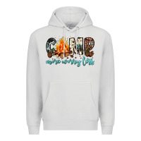 Dove Grey camp more worry less Premium Hoodie - JahusDesignShop