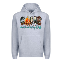 Heather Grey camp more worry less Premium Hoodie - JahusDesignShop