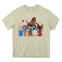 Mossy Horse pig chicken with oh my stars Heavy Core Tee - Neo Western