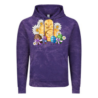 Cloud Purple chicks eggs daisy easter Vintage Hoodie - Artiststas