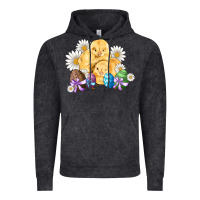 Vintage Black chicks eggs daisy easter Vintage Hoodie - Artiststas