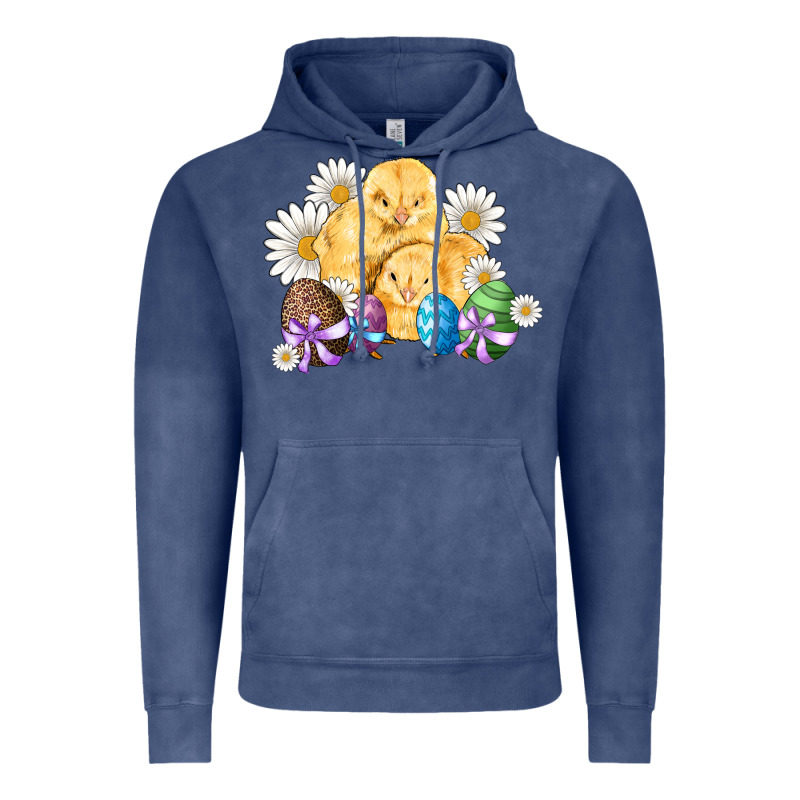 Chicks Eggs Daisy Easter Vintage Hoodie by Artiststas | Teevron