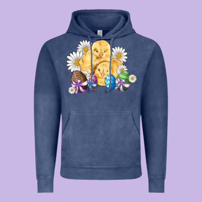 Chicks Eggs Daisy Easter Vintage Hoodie Designed By Artiststas