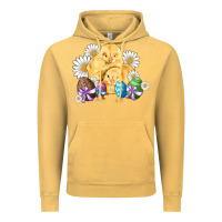 Vintage Mustard chicks eggs daisy easter Vintage Hoodie - Artiststas