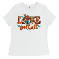 White love football Ladies Tee - Zillion Design Studio