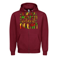 Burgundy i am my ancestors wildest dream Zipper Hoodie - LillyAllenDesigns
