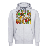 Heather Grey i am my ancestors wildest dream Zipper Hoodie - LillyAllenDesigns
