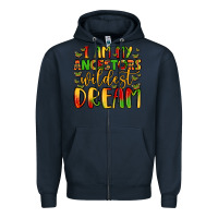 Navy i am my ancestors wildest dream Zipper Hoodie - LillyAllenDesigns