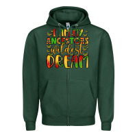 Sports Green i am my ancestors wildest dream Zipper Hoodie - LillyAllenDesigns