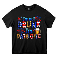 Black I'm not drunk I'm patriotic Heavy Core Tee - Neo Western