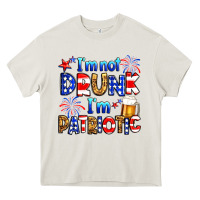 Cream I'm not drunk I'm patriotic Heavy Core Tee - Neo Western