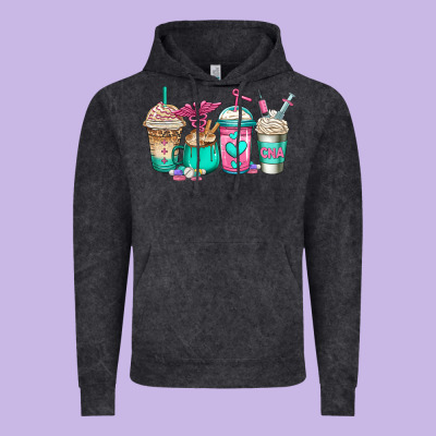 Cna Nurse Coffee Cups Vintage Hoodie Designed By Jasminsmagicworld