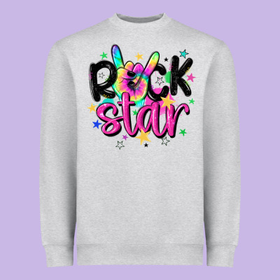 Rock Star Heavyweight Sweatshirt Designed By Maliassmallbusiness