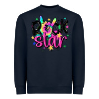 Navy rock star Heavyweight Sweatshirt - MaliasSmallBusiness