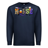 Navy Halloween Nurse Premium Sweatshirt - texasbilliewilder