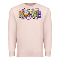 Pale Pink Halloween Nurse Premium Sweatshirt - texasbilliewilder