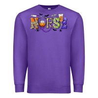 Purple Halloween Nurse Premium Sweatshirt - texasbilliewilder