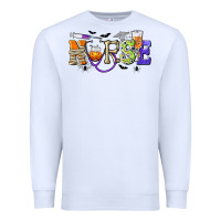 White Halloween Nurse Premium Sweatshirt - texasbilliewilder