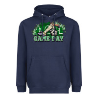 Navy Game day Soccer Heavyweight Hoodie - NancyCooperArtShop