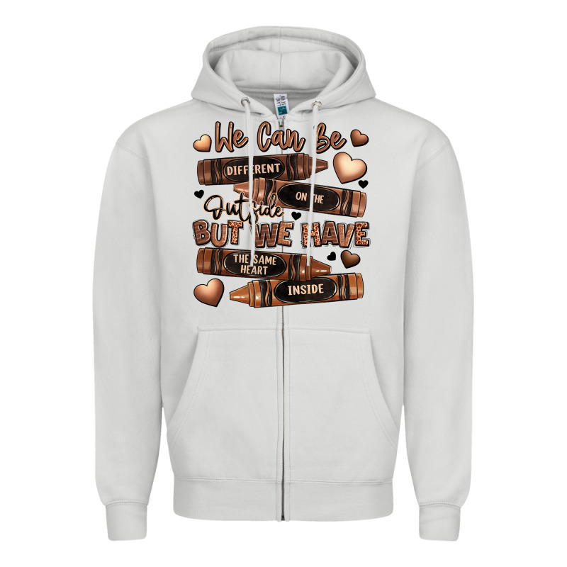 We Can Be Different On The Outside But We Have The Zipper Hoodie by LillyAllenDesigns | Teevron