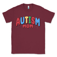 Burgundy autism mom Classic Tee - MaliasSmallBusiness