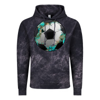 Cloud Black western sport soccer camouflage turquoise pattern Vintage Hoodie - Artiststas