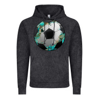 Vintage Black western sport soccer camouflage turquoise pattern Vintage Hoodie - Artiststas