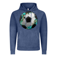 Vintage Denim western sport soccer camouflage turquoise pattern Vintage Hoodie - Artiststas