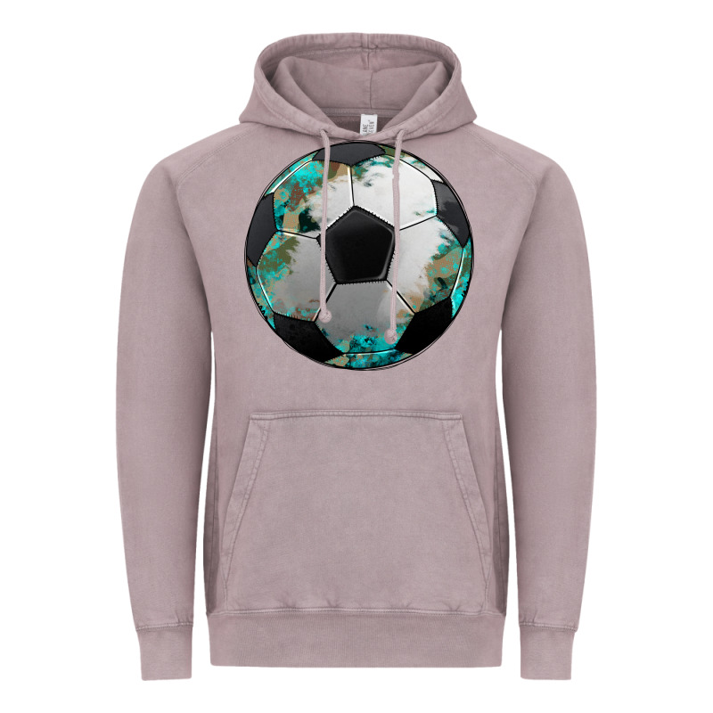 Western Sport Soccer Camouflage Turquoise Pattern Vintage Hoodie by Artiststas | Teevron