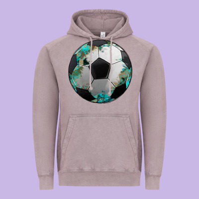 Western Sport Soccer Camouflage Turquoise Pattern Vintage Hoodie Designed By Artiststas