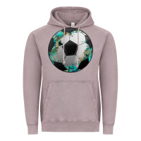 Vintage Zinc western sport soccer camouflage turquoise pattern Vintage Hoodie - Artiststas