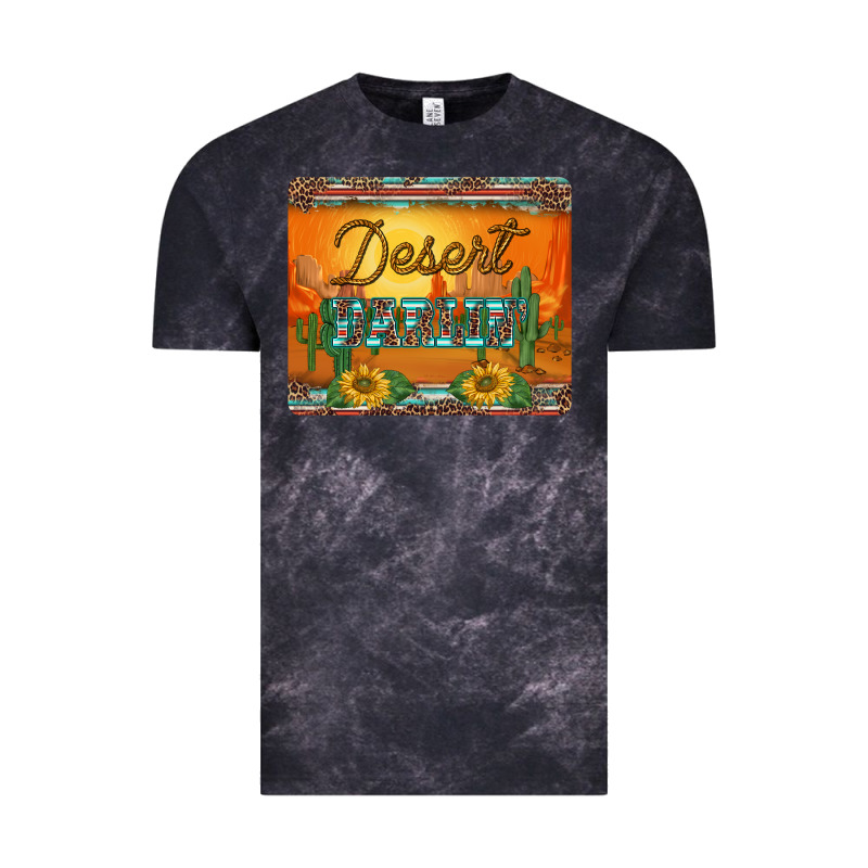 Western Desert Darlin Sunset Serape Leopard Sunflowers Mousepad Vintage Tee by BarkalooDesign | Teevron