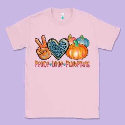 Peace Love Pumpkins Classic Tee Designed By Adodesignshop