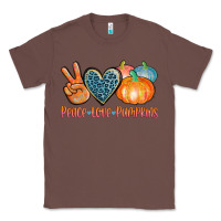 Chestnut peace love pumpkins Classic Tee - AdoDesignShop