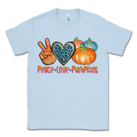 Dusty Blue peace love pumpkins Classic Tee - AdoDesignShop