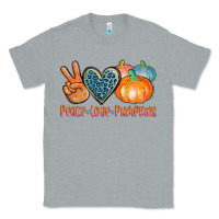 Heather Grey peace love pumpkins Classic Tee - AdoDesignShop