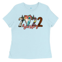 Baby Blue 2022 senior bull skull Ladies Tee - JahusDesignShop