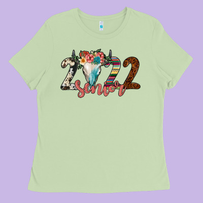 2022 Senior Bull Skull Ladies Tee Designed By Jahusdesignshop