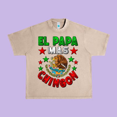 El Papa Mas Chingon Mexican Urban Heavy Tee Designed By Lillyallendesigns